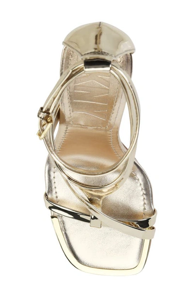 Shop Dkny Audrey Ankle Strap Sandal In Gold