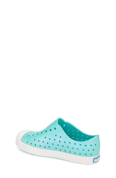 Shop Native Shoes Jefferson Iridescent Slip-on Sneaker In Atlantis Blue/ Shell White