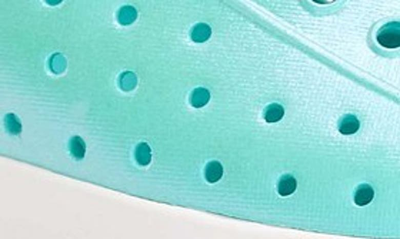 Shop Native Shoes Jefferson Iridescent Slip-on Sneaker In Atlantis Blue/ Shell White