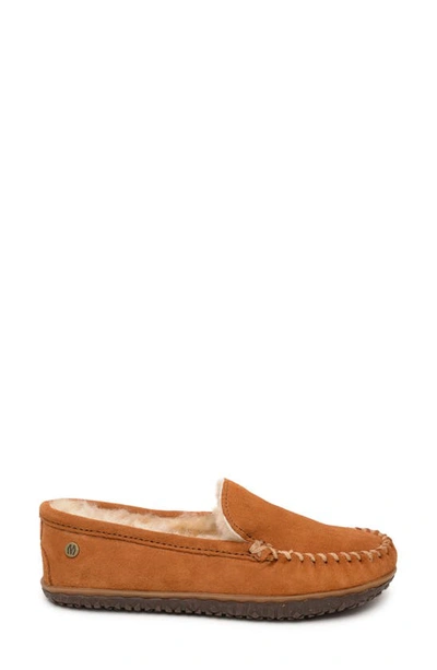 Minnetonka Terese Genuine Shearling Loafer In Brown 2