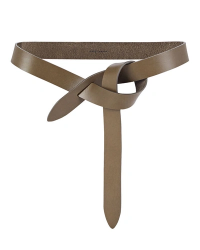 Shop Isabel Marant Lecce Knotted Leather Belt In Gold