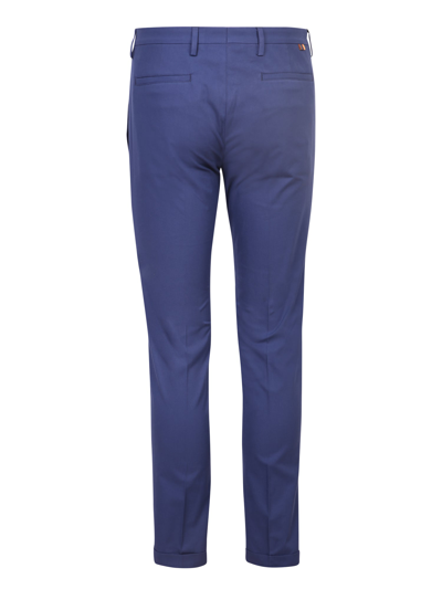 Shop Paul Smith Straight Organic Cotton Trousers In Blue