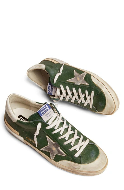 Shop Golden Goose Super-star Low Top Sneaker In Green