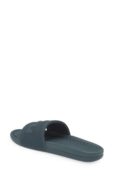 Shop Apl Athletic Propulsion Labs Big Logo Techloom Knit Sport Slide In Midnight Jungle