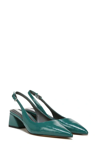 Shop Franco Sarto Racer Slingback Pointed Toe Pump In Dk Teal