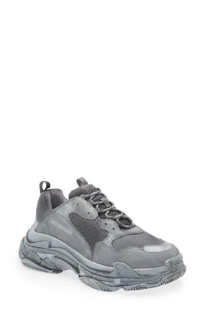 Balenciaga Men's Triple-s Double Foam Mesh Sneakers In Grey | ModeSens