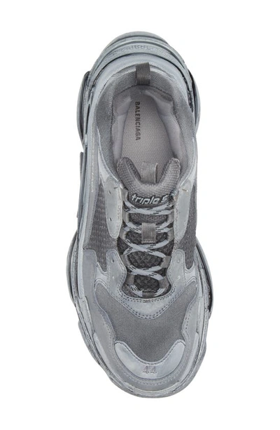 Balenciaga Men's Triple-s Double Foam Mesh Sneakers In Grey | ModeSens