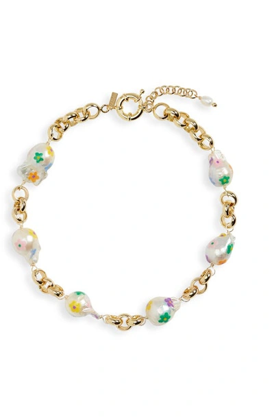 Eliou Lorianna Freshwater Pearl Necklace In Gold | ModeSens