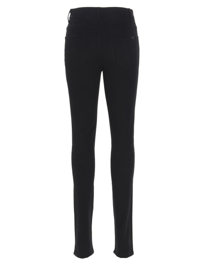 Shop Saint Laurent Skinny Jeans In Used Black
