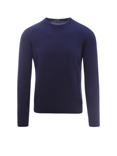 Shop Zanone Sweatshirt In Blu Aperto