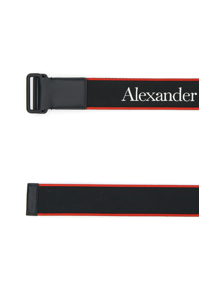 Shop Alexander Mcqueen Jacquard Logo Belt