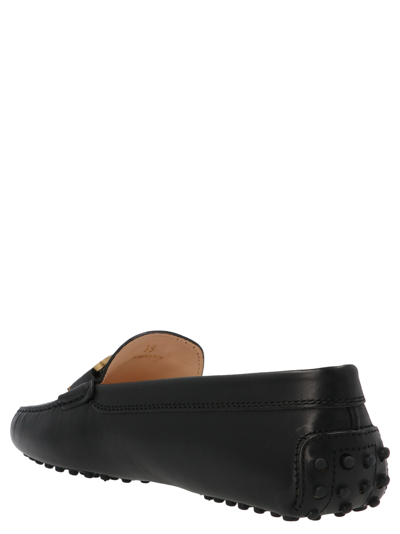 Shop Tod's Gommino Catena Shoes In Nero