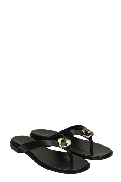 Shop Givenchy Flats In Black Leather In Nero