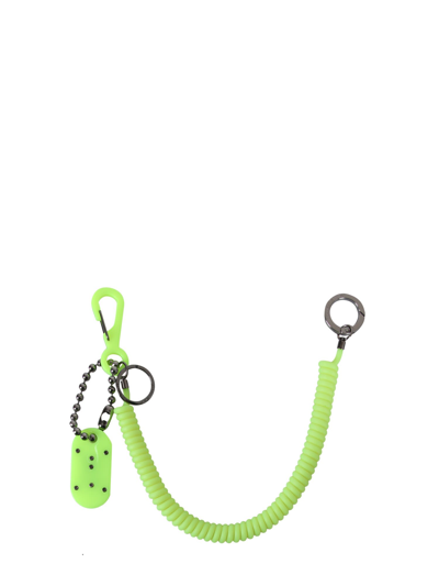 Shop Dolce & Gabbana Key Ring With Charm In Giallo Fluo