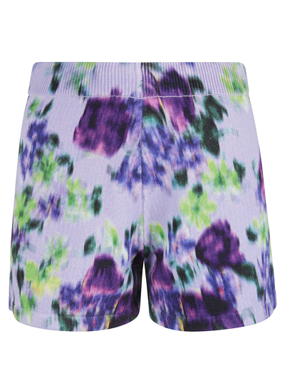 Shop Kenzo Printed Mint Shorts In Wisteria