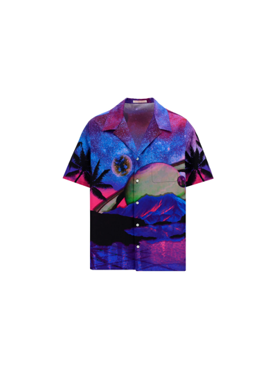 Shop Valentino Shirt In Water Sky
