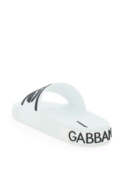 Shop Dolce & Gabbana Logo Rubber Sliders