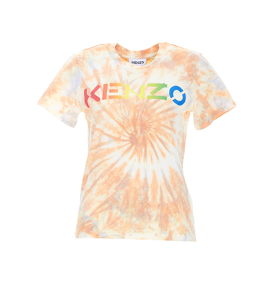 Shop Kenzo Logo T-shirt In Pesca