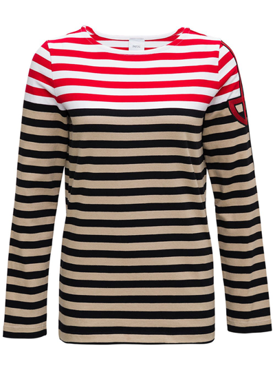 Shop Patou Breton Striped Organic Cotton Sweater In Multicolore