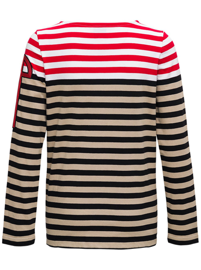 Shop Patou Breton Striped Organic Cotton Sweater In Multicolore