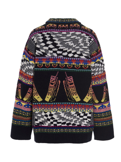 Shop Stella Mccartney 80 S Intarsia Sweater In Multicolor
