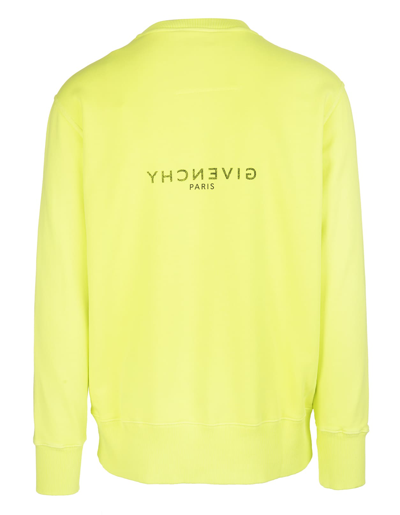 Shop Givenchy Man Fluo Yellow Reverse Sweatshirt