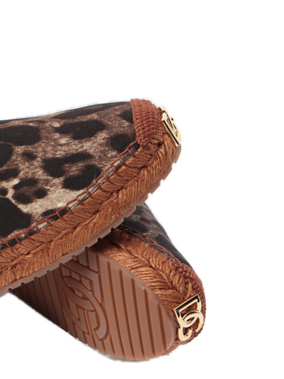 Shop Dolce & Gabbana Dg Leopard Print Espadrilles