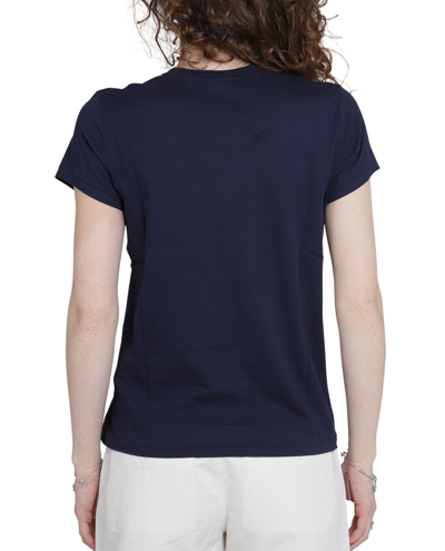 Shop Ralph Lauren Navy Logo T-shirt In Blu