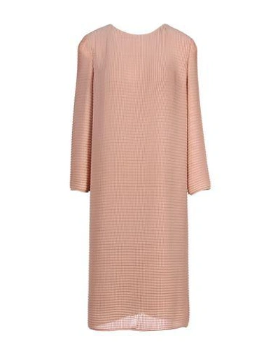 Shop Bevza Knee-length Dress In Pale Pink