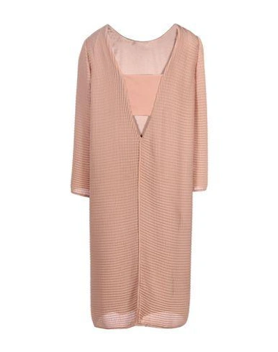 Shop Bevza Knee-length Dress In Pale Pink