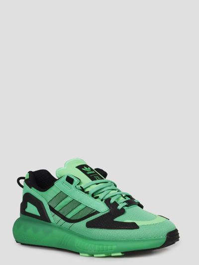 Shop Adidas Originals Zx 5k Boost Sneakers In Green
