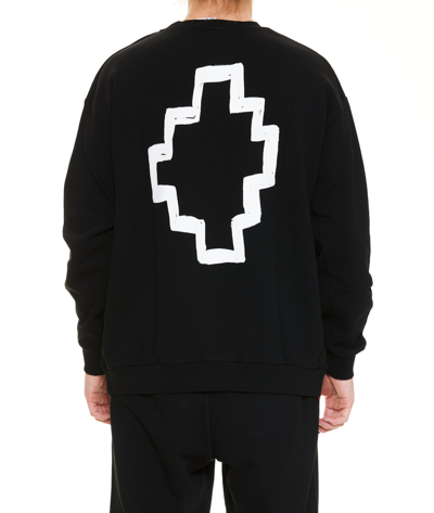 Shop Marcelo Burlon County Of Milan Tempera Cross Over Sweatshirt In Nero