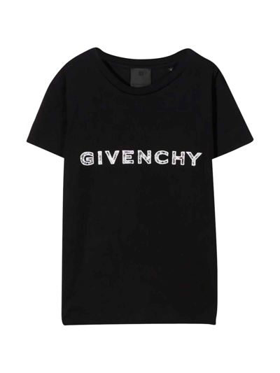 Shop Givenchy Black Girl T-shirt In Nero