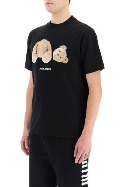 Shop Palm Angels Bear Print T-shirt In 0 Nero