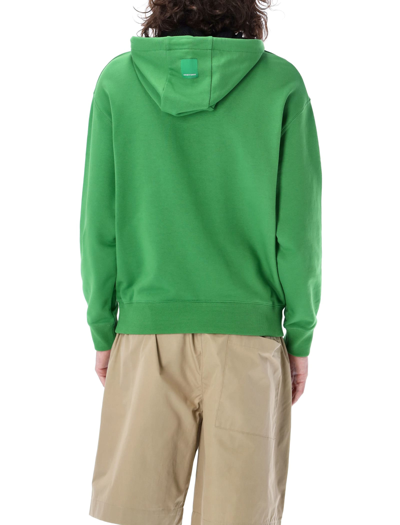 Shop Emporio Armani Sustainable Collection French Terrycloth Hoodie In Green