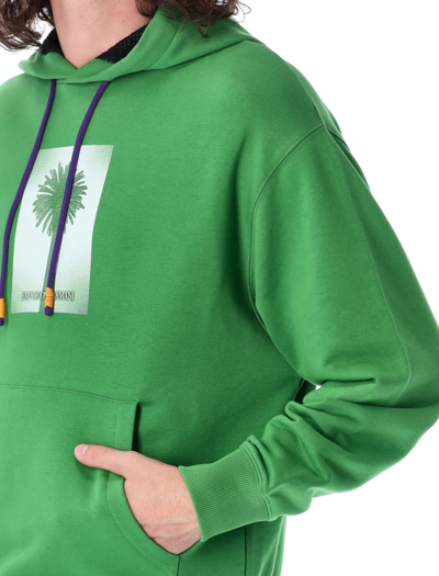 Shop Emporio Armani Sustainable Collection French Terrycloth Hoodie In Green