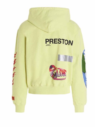 Shop Heron Preston Global Collage Hoodie In Limone Blu