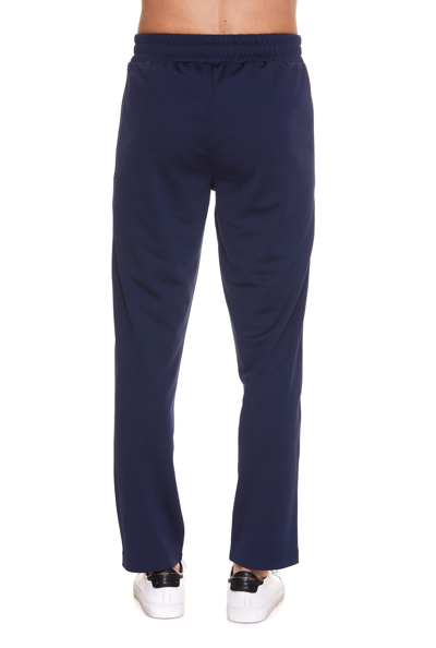 Shop Palm Angels Colorblock Logo Trackpants In Blu