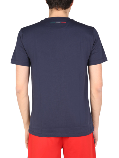 Automobili Lamborghini T-shirt With Logo Patch In Blue