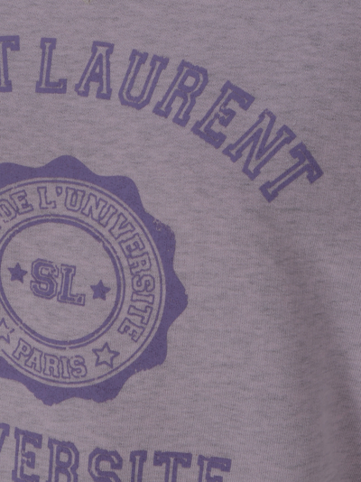 Shop Saint Laurent Sweatshirt In Lilas Lilas Fonce