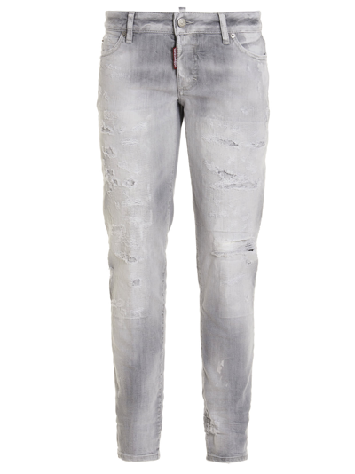 Shop Dsquared2 Jennifer Jeans In Grigio