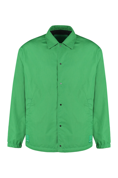 Shop Emporio Armani Sustainability Project - Technical Fabric Shirt In Verde