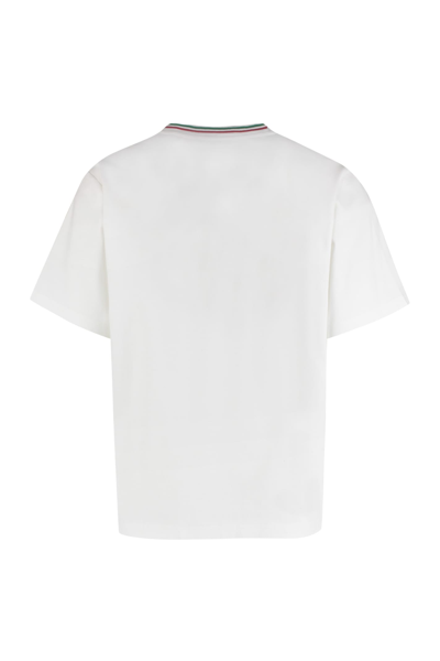 Shop Dolce & Gabbana Cotton Crew-neck T-shirt In Bianco Naturale