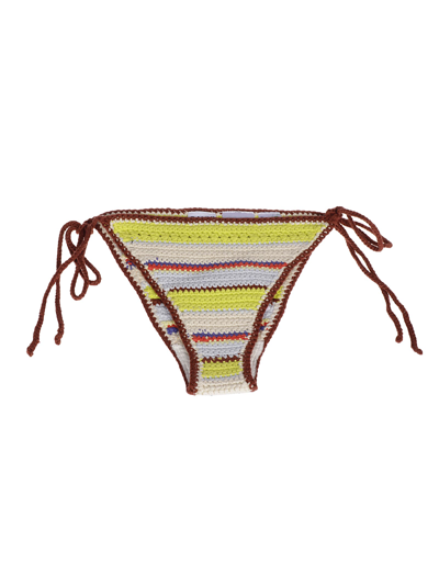 Shop Ganni Crochet Swimwear In Multicolor