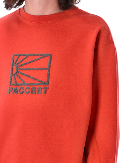 Shop Paccbet Logo Crewneck Sweatshirt In Red