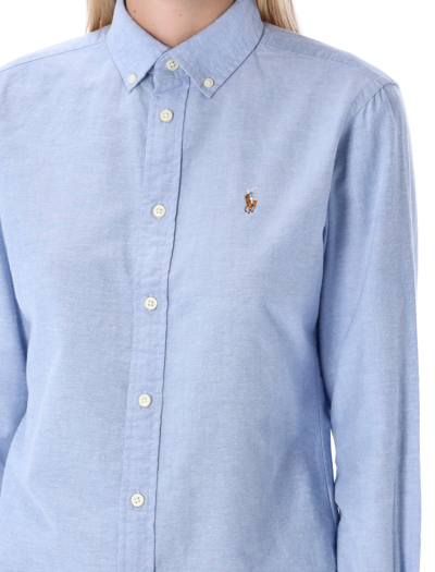 Shop Polo Ralph Lauren Classic Fit Oxford Shirt In Light Blue