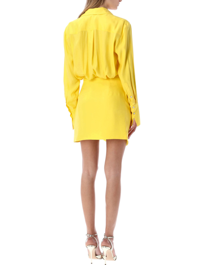 Shop Gauge81 Naha Mini Dress In Lemon