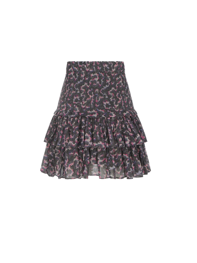 Shop Isabel Marant Étoile Naomi Skirt In Faded Black