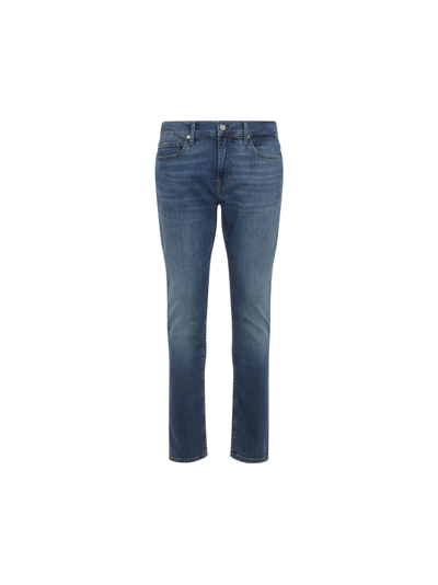 Shop 7 For All Mankind Paxtyn Tek Jeans In Mid Blue