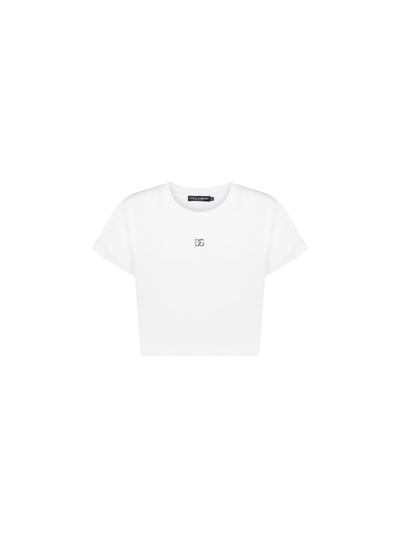 Shop Dolce & Gabbana T-shirt In Bianco Ottico